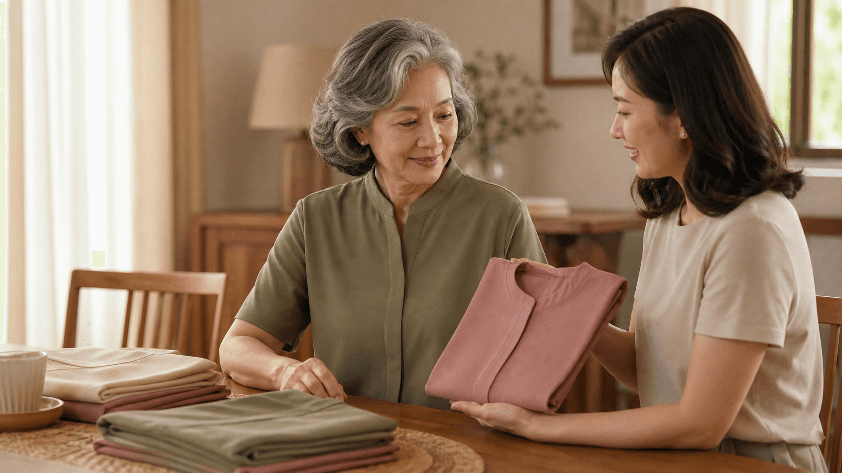 Áo mở trước thường dễ hơn áo chui đầu - minh họa LENRA