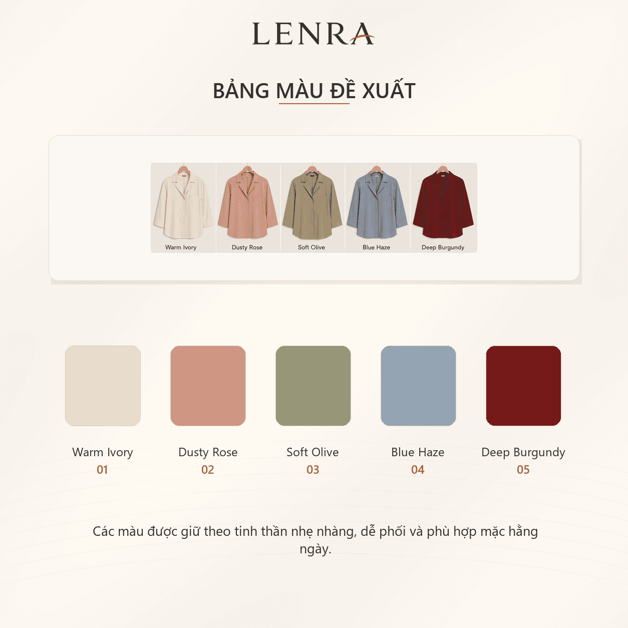 Ảnh mô tả 7 của Áo Kiểu Nữ LENRA Daily W01 Cúc Áo Nam Châm Ẩn - Chạm Êm